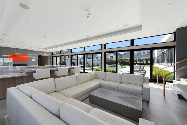 5 Rose Ln, Rye Brook, NY 10573 - living room with a raised ceiling and recessed lighting