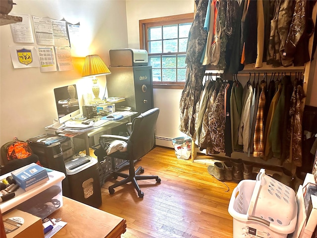 5646 Rte 82, Clinton Corners, NY 12514 - office area with wood-type flooring and baseboard heating