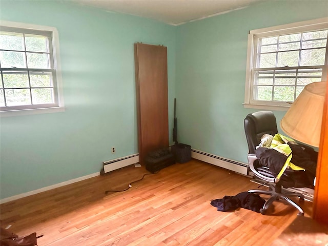 5646 Rte 82, Clinton Corners, NY 12514 - home office with baseboard heating, healthy amount of natural light, and wood finished floors