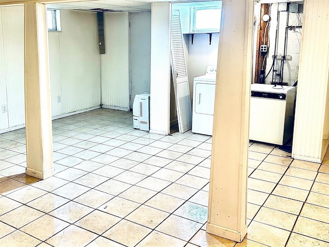 5646 Rte 82, Clinton Corners, NY 12514 - below grade area with washer / dryer and light tile patterned floors