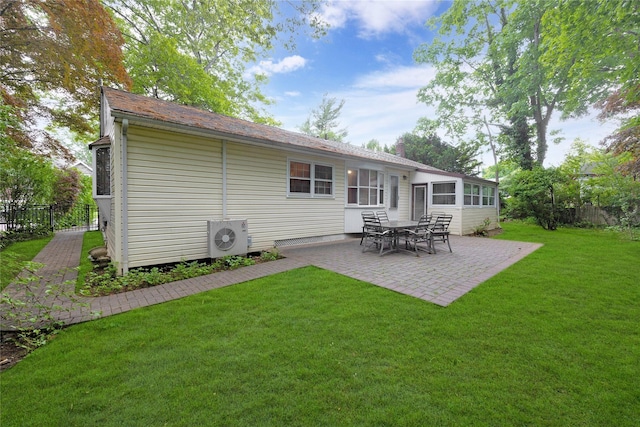 64 Church St, Syosset, NY 11791 - back of house featuring a patio and a cooling unit