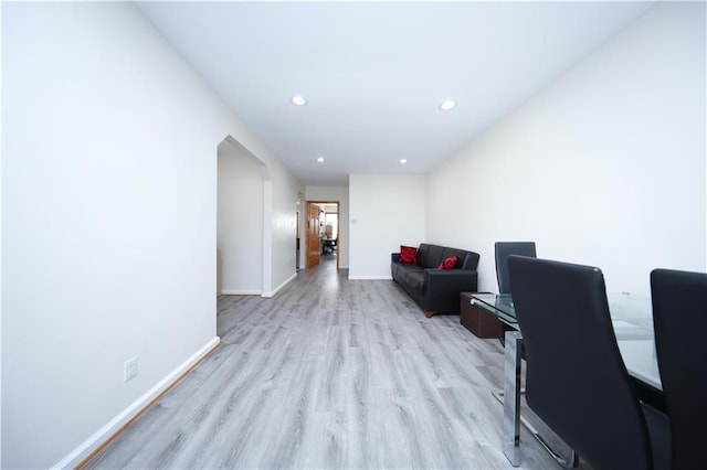 2366 E 29th St, Brooklyn, NY 11229 - sitting room featuring light wood finished floors, baseboards, and recessed lighting