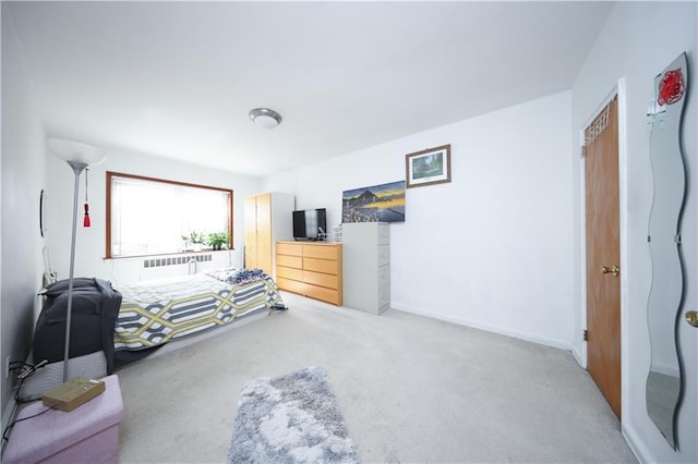 2366 E 29th St, Brooklyn, NY 11229 - bedroom with carpet flooring, radiator, and baseboards