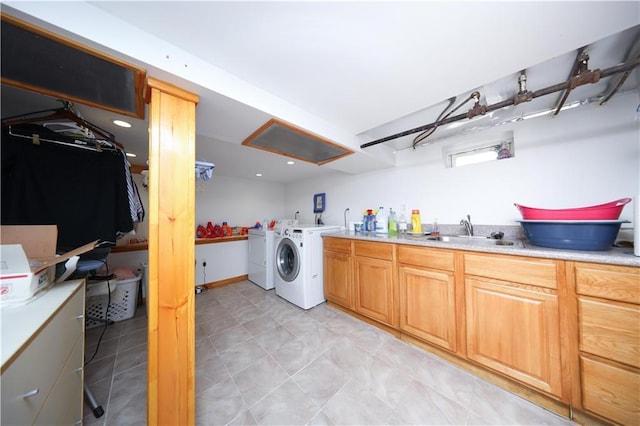 2366 E 29th St, Brooklyn, NY 11229 - laundry area with separate washer and dryer and cabinet space