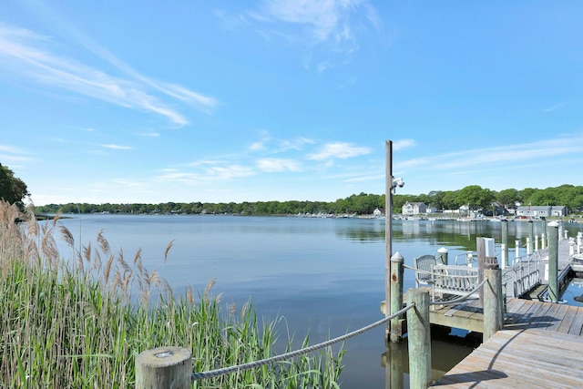 276 Dockside Ct, Moriches, NY 11955 - dock area featuring a water view