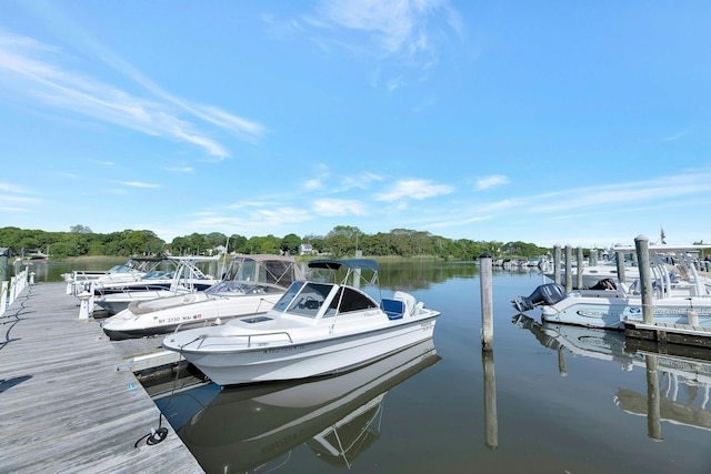 276 Dockside Ct, Moriches, NY 11955 - dock area featuring a water view