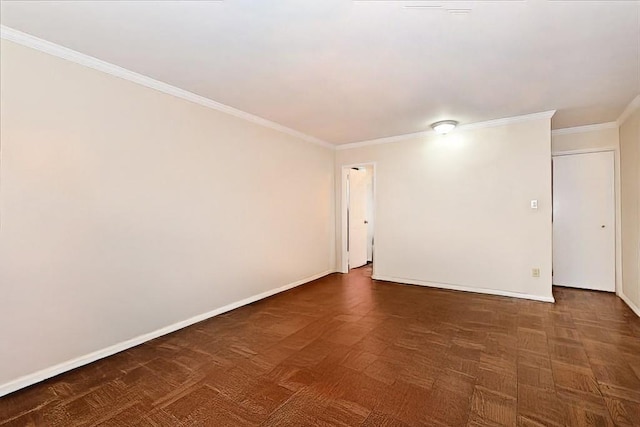40 Stoner Ave Unit 1-I, Great Neck, NY 11021 - spare room with ornamental molding and baseboards