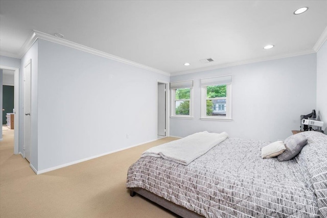 71 Harlan Dr, New Rochelle, NY 10804 - carpeted bedroom featuring crown molding and recessed lighting