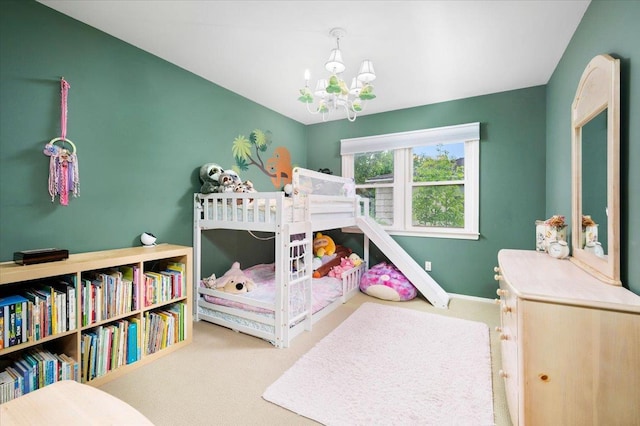 71 Harlan Dr, New Rochelle, NY 10804 - bedroom with carpet flooring and a chandelier