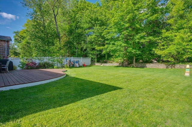 71 Harlan Dr, New Rochelle, NY 10804 - view of yard with a deck