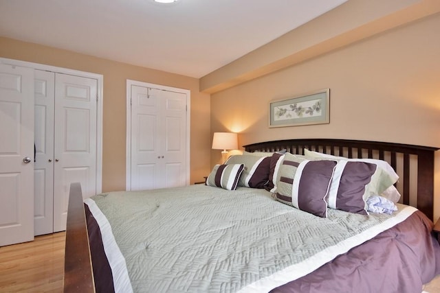95 Charter Cir Unit 95, Ossining, NY 10562 - bedroom featuring two closets and light wood-style flooring