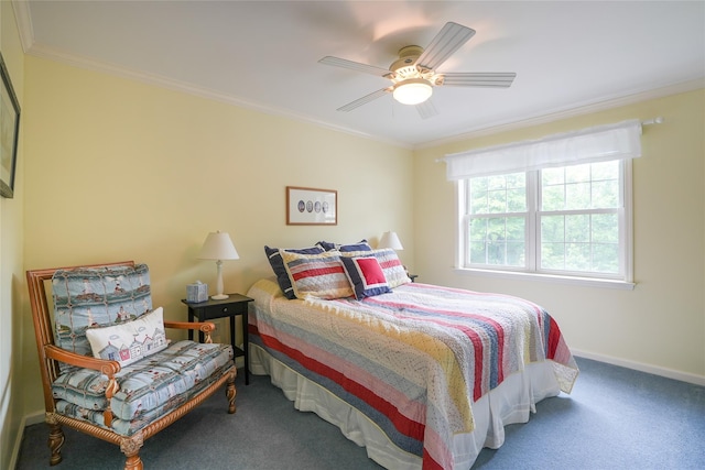 27 Millstream Ct, Pawling, NY 12564 - carpeted bedroom featuring crown molding and ceiling fan