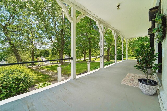 90 Main St, Chester, NY 10918 - porch featuring a lawn