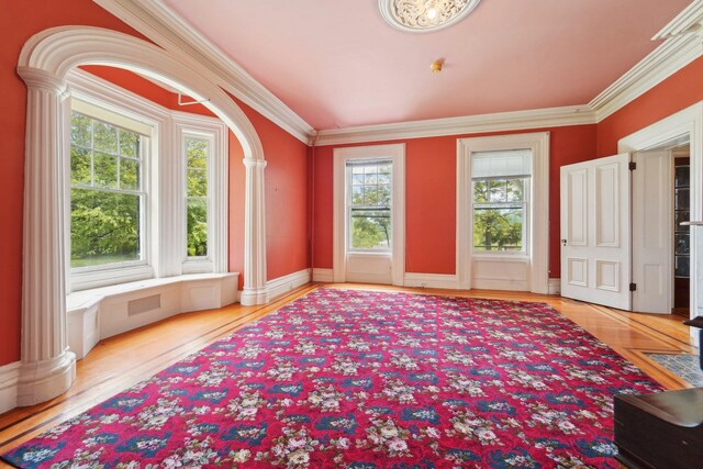 90 Main St, Chester, NY 10918 - foyer with ornamental molding, wood finished floors, and baseboards