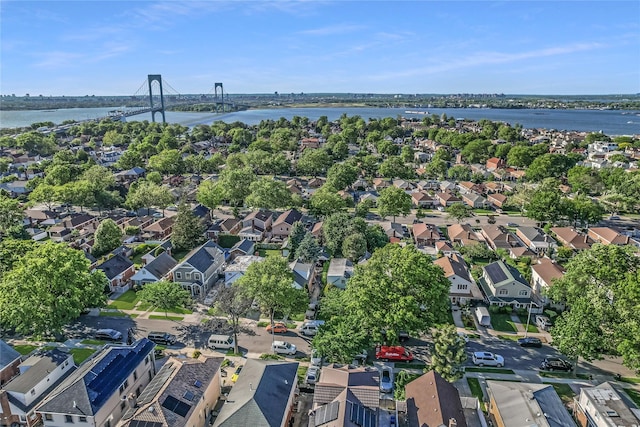148-03 9th Ave, Whitestone, NY 11357 - aerial view of property's location with a notable bridge, a large body of water, and nearby suburban area