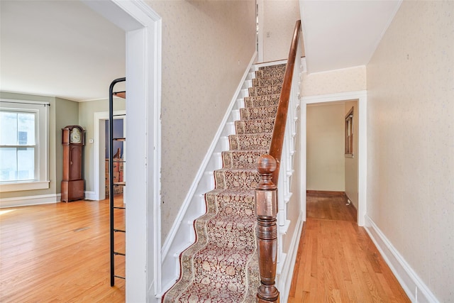 36 Elm St, Pawling, NY 12564 - stairway featuring wood finished floors