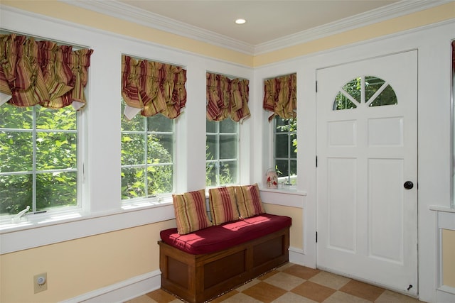 36 Elm St, Pawling, NY 12564 - sitting room featuring crown molding