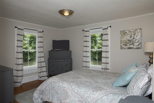 36 Elm St, Pawling, NY 12564 - bedroom featuring multiple windows, wood finished floors, ornamental molding, and baseboards