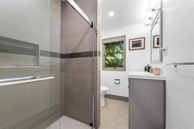 6 Harbor Hill Dr, Lloyd Harbor, NY 11743 - full bath with vanity, a stall shower, toilet, and baseboards
