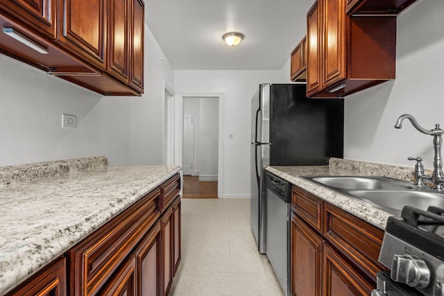 3656 Johnson Ave Unit 4G, Bronx, NY 10463 - kitchen with stainless steel dishwasher, a sink, light flooring, light countertops, and baseboards