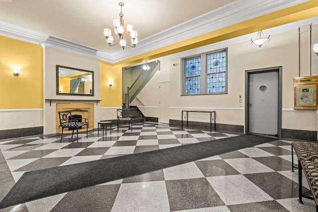 3656 Johnson Ave Unit 4G, Bronx, NY 10463 - building lobby featuring stairway and ornamental molding