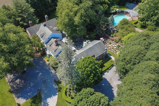 8 Chicken Valley Rd, Old Brookville, NY 11545 - aerial view of property and surrounding area with a pool area