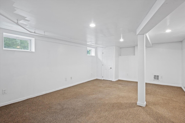 8 Lafayette Ave, Lake Grove, NY 11755 - basement with carpet floors, recessed lighting, and baseboards