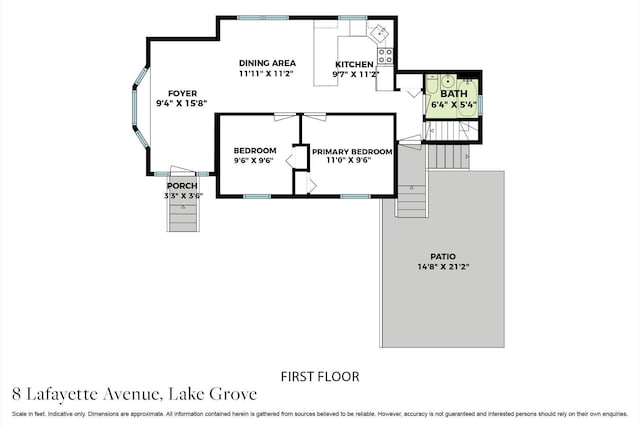8 Lafayette Ave, Lake Grove, NY 11755 - home floor plan