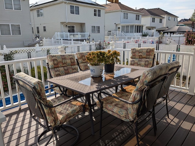 1114 Arden Ave, Staten Island, NY 10312 - wooden terrace with a residential view and outdoor dining space