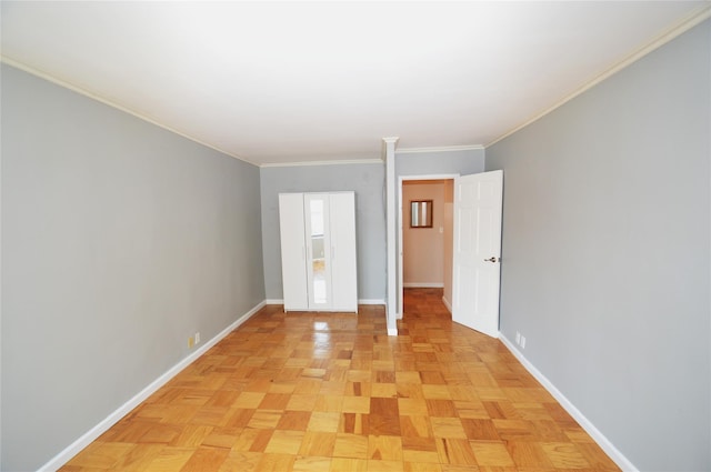 70-25 Yellow Stone Blvd Unit 10Z, Forest Hills, NY 11375 - unfurnished room featuring baseboards and crown molding