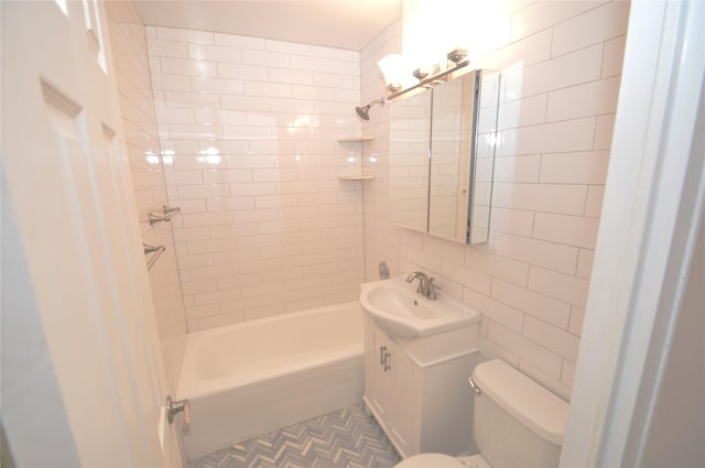 70-25 Yellow Stone Blvd Unit 10Z, Forest Hills, NY 11375 - full bath with vanity, tile walls, and shower / bath combination