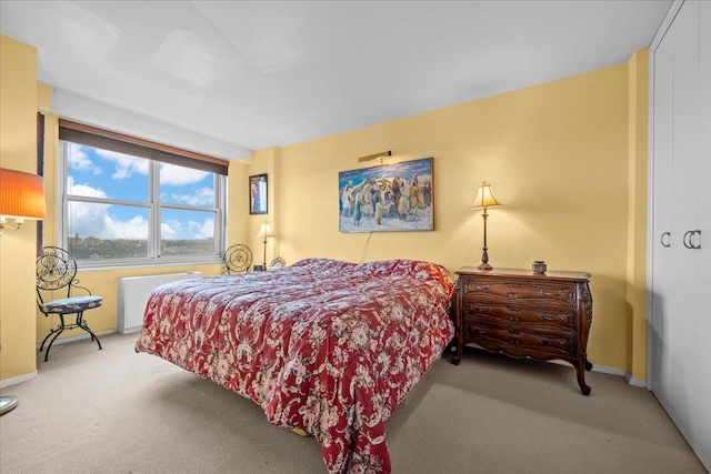 555 Kappock St Unit 17D, Bronx, NY 10463 - carpeted bedroom featuring radiator heating unit and baseboards