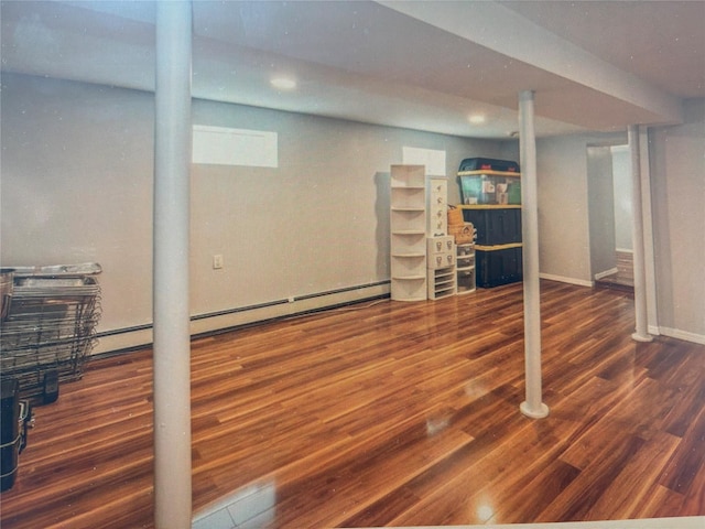 133-50 123rd St Unit 2, South Ozone Park, NY 11420 - below grade area with wood finished floors and baseboards