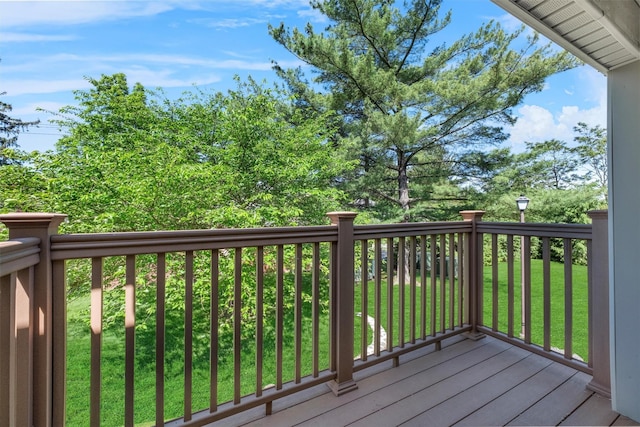 2B Kings Unit 2B, Mohegan Lake, NY 10547 - deck featuring a lawn