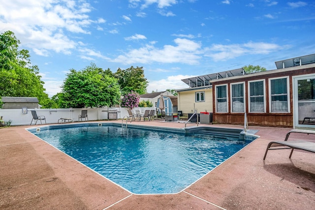 25 Biscayne Dr, Selden, NY 11784 - view of swimming pool with a patio area