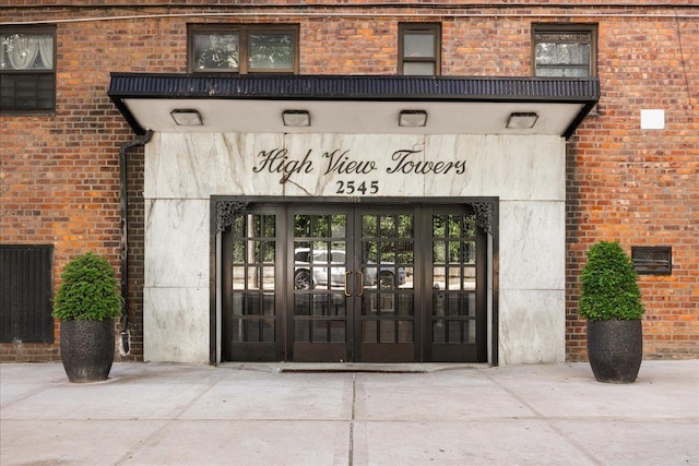 2545 Sedgwick Ave Unit 3B, Bronx, NY 10463 - view of exterior entry with brick siding and french doors