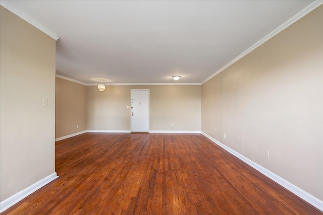 2545 Sedgwick Ave Unit 3B, Bronx, NY 10463 - spare room with baseboards, wood finished floors, and crown molding