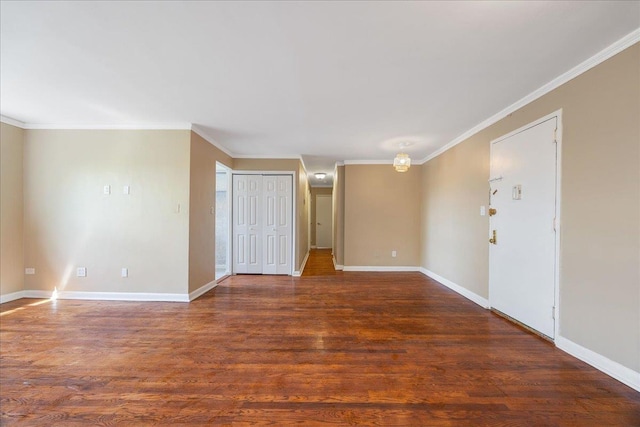 2545 Sedgwick Ave Unit 3B, Bronx, NY 10463 - spare room featuring wood finished floors, baseboards, and ornamental molding