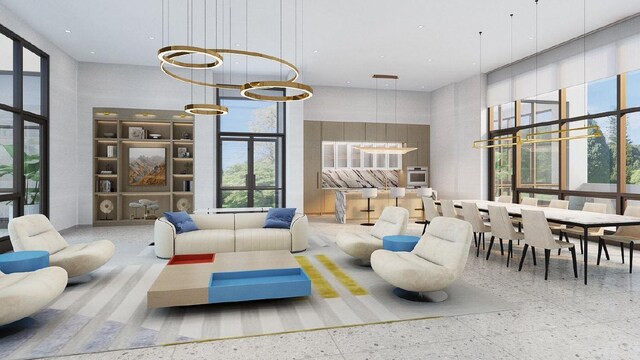 38-20 Parsons Blvd Unit 516, Flushing, NY 11354 - living area featuring a high ceiling