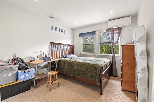 204 Carnation Dr, Farmingdale, NY 11735 - bedroom featuring a wall unit AC and recessed lighting
