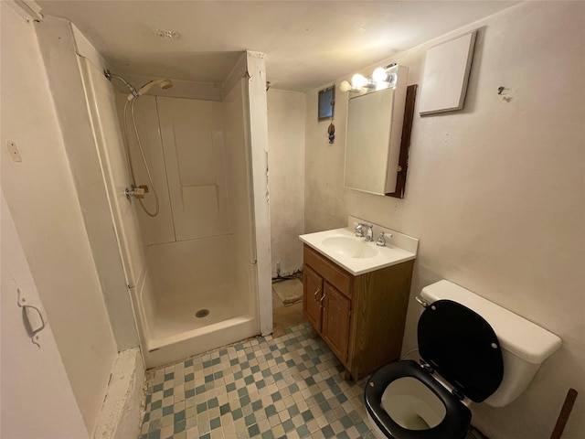 74 Webster Ave, West Islip, NY 11795 - full bathroom featuring toilet, a stall shower, and vanity