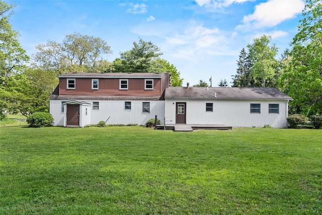 89 Brown Rd, Wappingers Falls, NY 12590 - rear view of house with a lawn and a deck