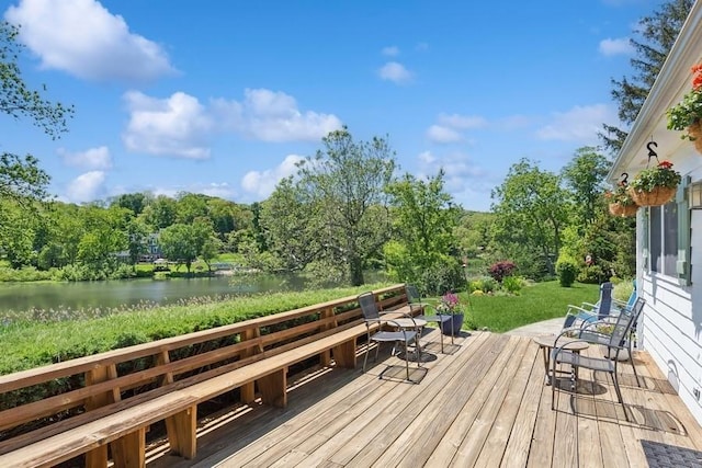 43 Hill St, Wading River, NY 11792 - deck with a water view