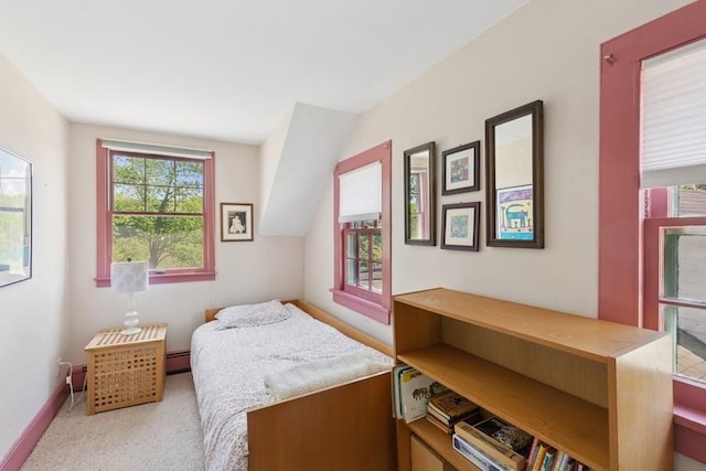 43 Hill St, Wading River, NY 11792 - carpeted bedroom with baseboards and a baseboard radiator