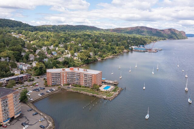 103 Gedney St Unit 2N, Nyack, NY 10960 - bird's eye view of a water and mountain view and a forest