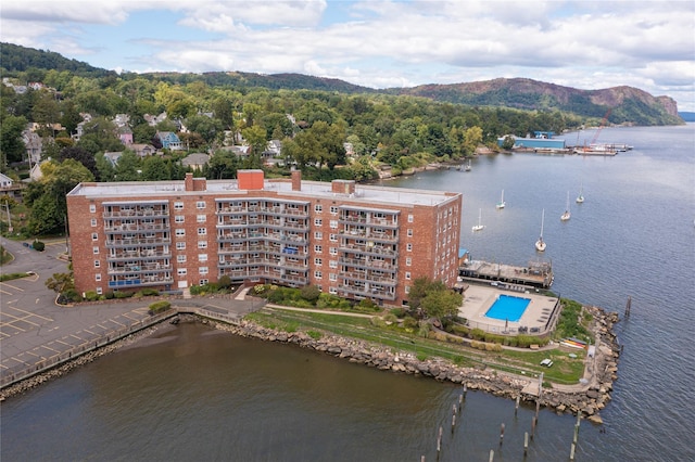 103 Gedney St Unit 2N, Nyack, NY 10960 - aerial view of a water and mountain view and apartment complex / building