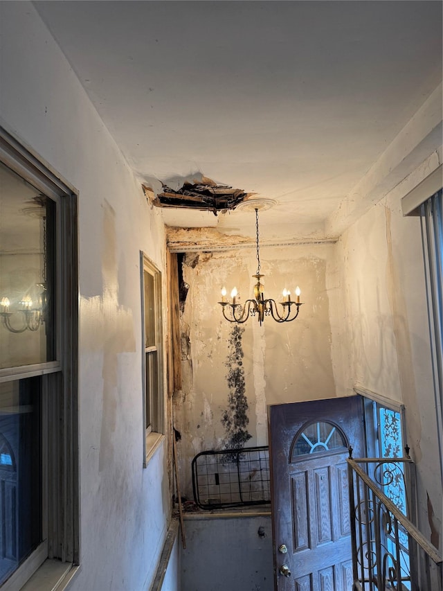 378 Saint Marks, Staten Island, NY 10301 - unfurnished bedroom with a chandelier