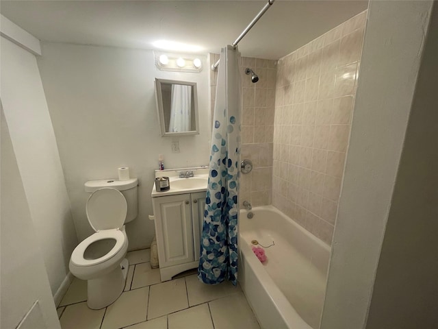 10 Kirby Ln, Central Islip, NY 11722 - bathroom with shower / bath combo, toilet, tile patterned flooring, and vanity