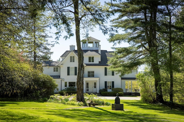 390 Erpf Rd, Arkville, NY 12406 - back of house featuring a lawn and a chimney