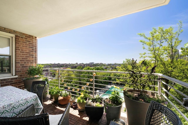 3135 Johnson Ave Unit 9A, Bronx, NY 10463 - balcony featuring view of pool area